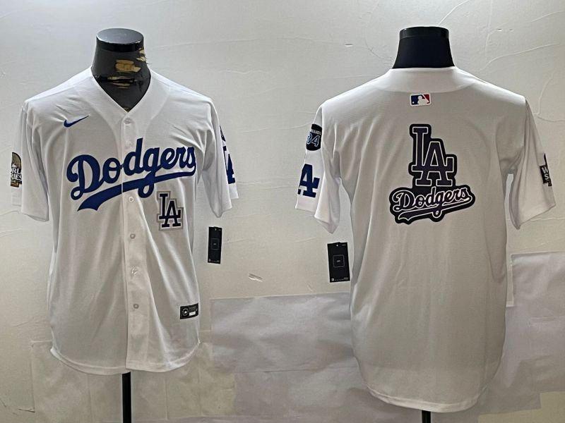 Men Los Angeles Dodgers Blank White Game 2024 Nike MLB Jersey style 11207->los angeles dodgers->MLB Jersey